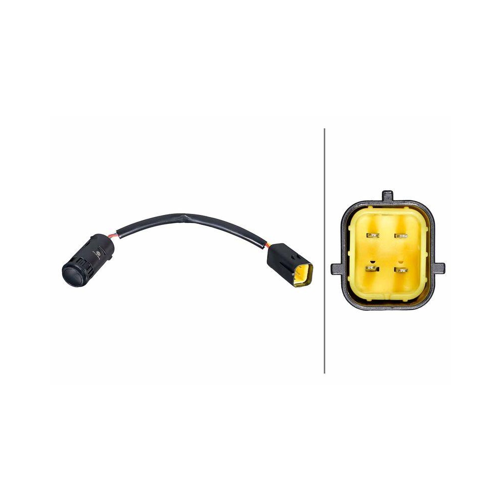 HELLA Sensor, Einparkhilfe 6PX 358 269-381 für HYUNDAI, beidseitig, hinten