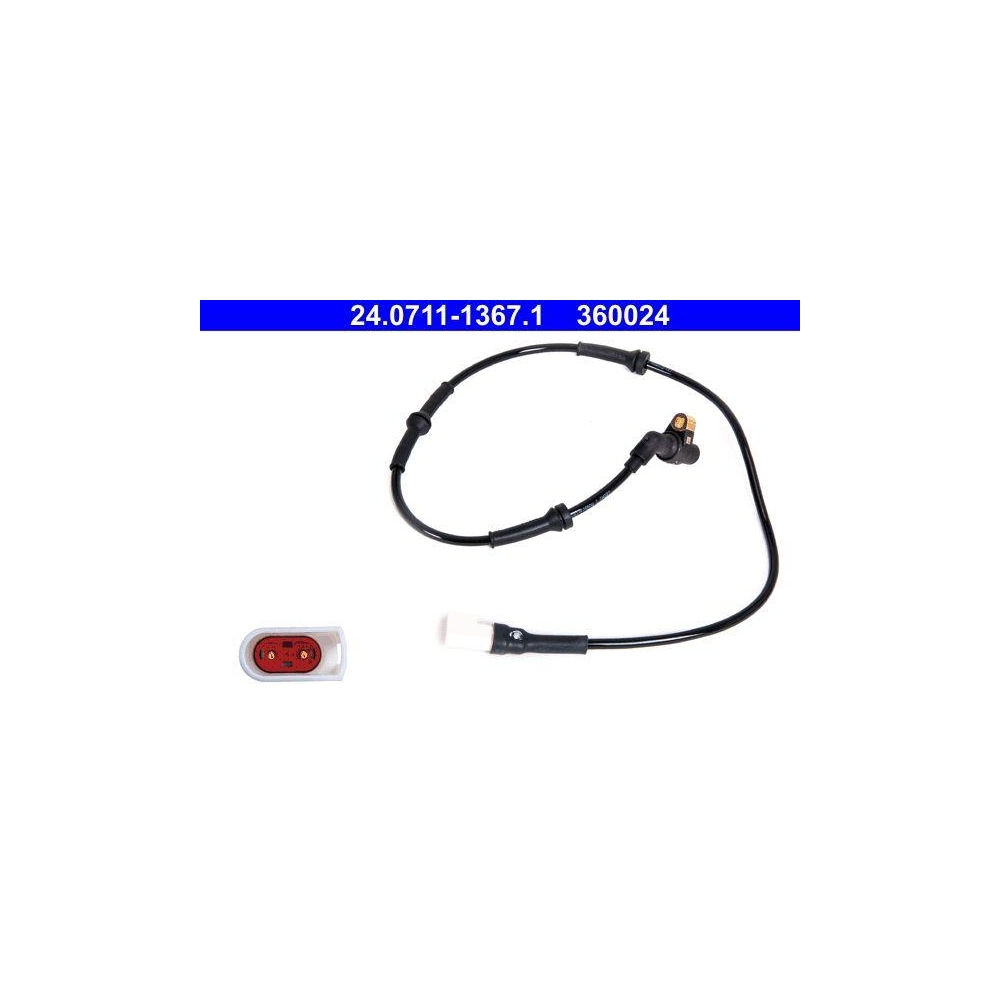 Sensor, Raddrehzahl ATE 24.0711-1367.1 f&uuml;r FORD MAZDA, Vorderachse