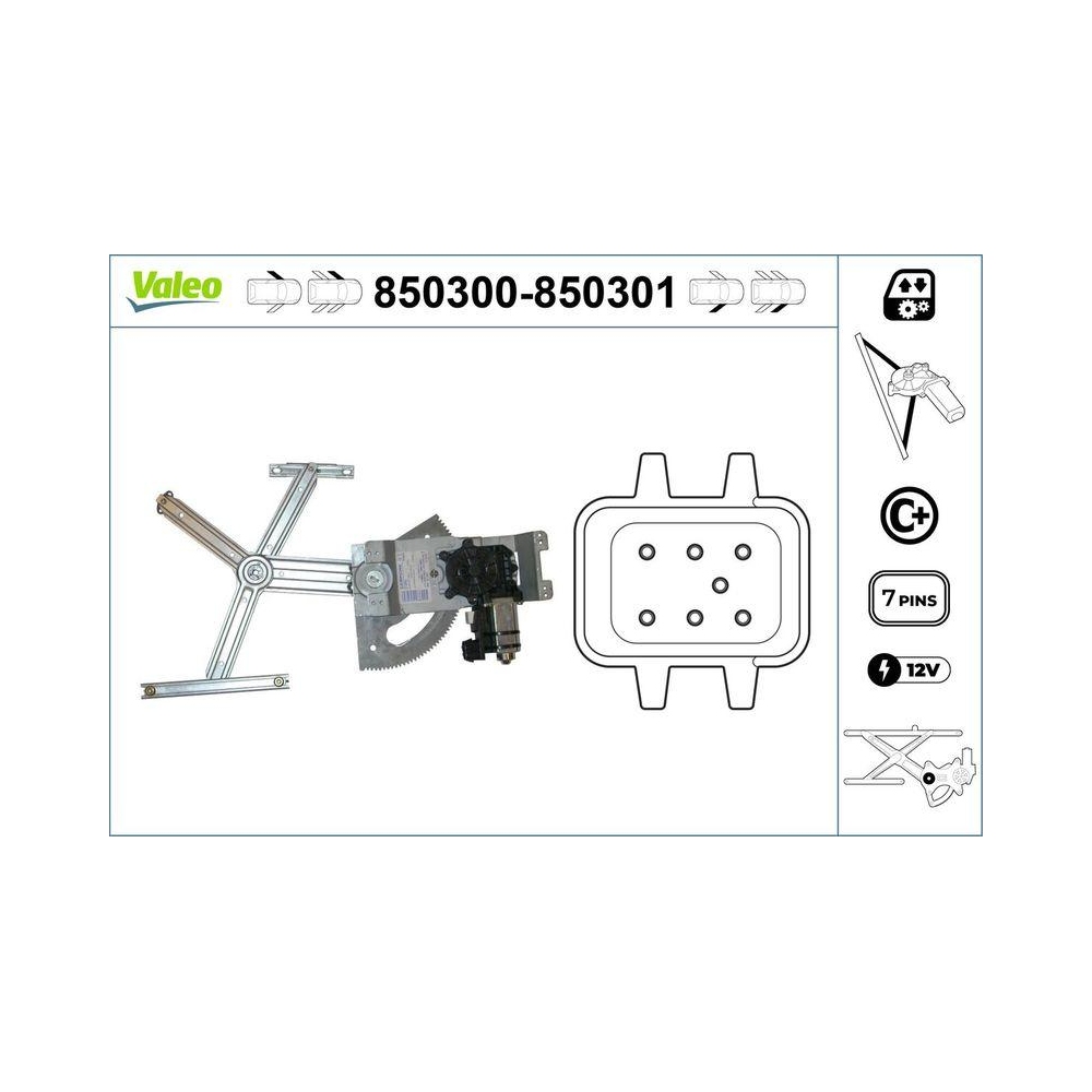 Fensterheber VALEO 850300 für OPEL VAUXHALL, vorne links