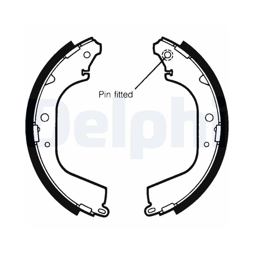 DELPHI LS1406 Bremsbackensatz f&uuml;r TOYOTA VW, Hinterachse