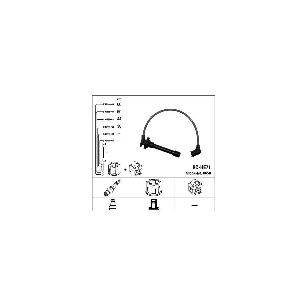 Z&uuml;ndleitungssatz NGK 8650 f&uuml;r ISUZU