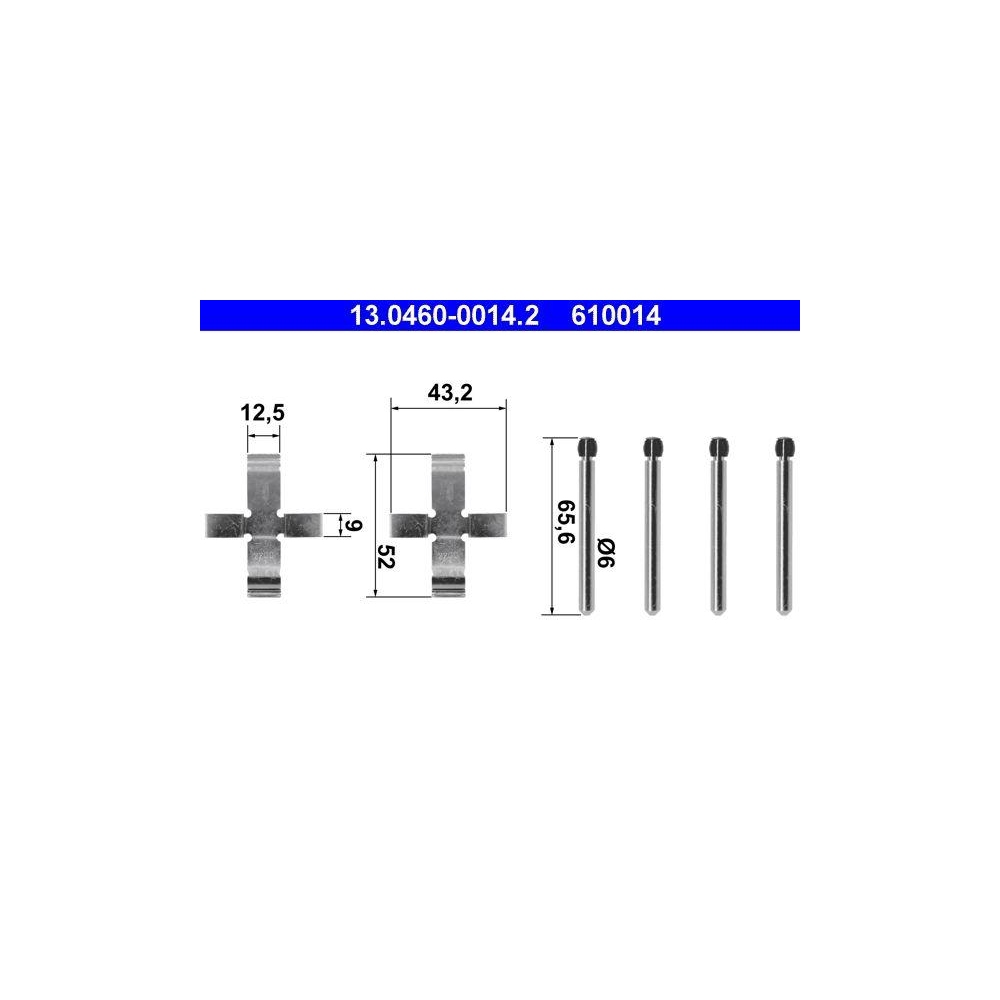 Zubeh&ouml;rsatz, Scheibenbremsbelag ATE 13.0460-0014.2 f&uuml;r BMW, Hinterachse
