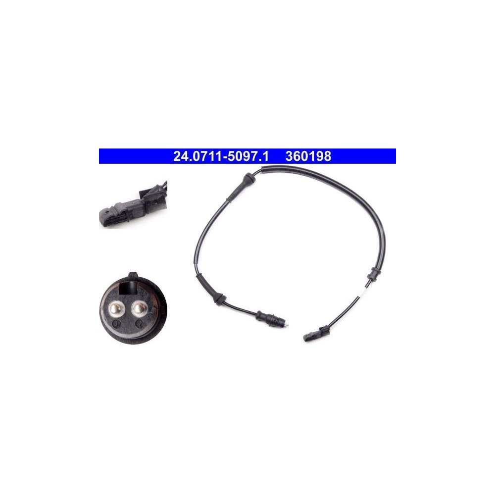 Sensor, Raddrehzahl ATE 24.0711-5097.1 f&uuml;r RENAULT, Hinterachse