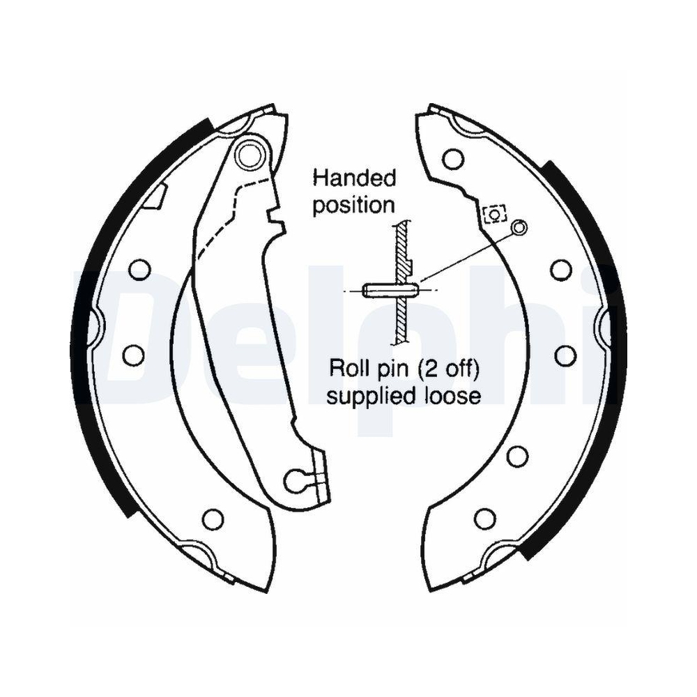 DELPHI LS1413 Bremsbackensatz für VOLVO, Hinterachse