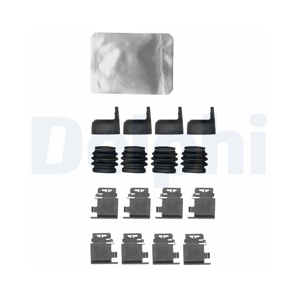 DELPHI LX0639 Zubeh&ouml;rsatz, Scheibenbremsbelag f&uuml;r, Hinterachse, Vorderachse