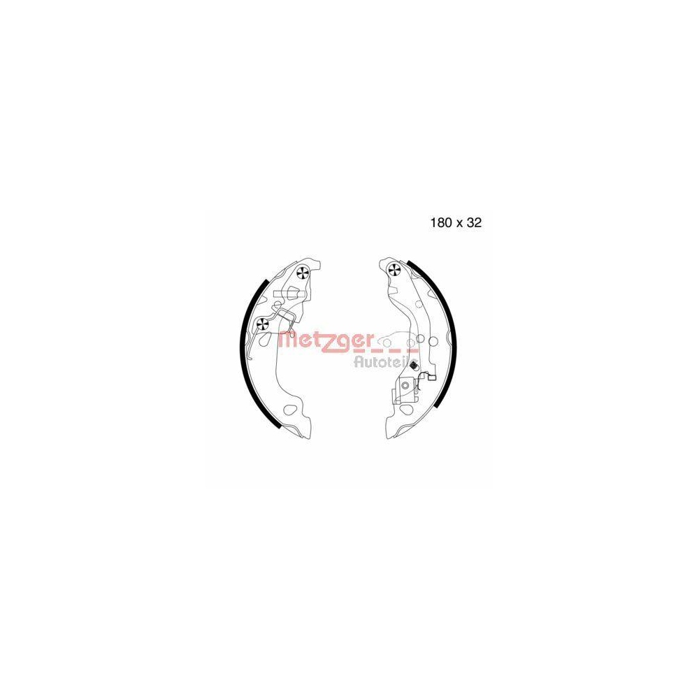 Bremsbackensatz METZGER MG 737 f&uuml;r FIAT, Hinterachse