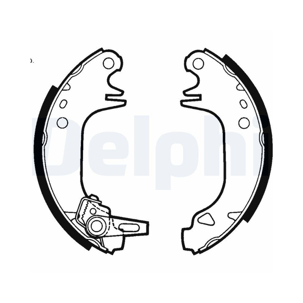 DELPHI LS1423 Bremsbackensatz f&uuml;r CITRO&Euml;N PEUGEOT VAUXHALL MEGA, Hinterachse