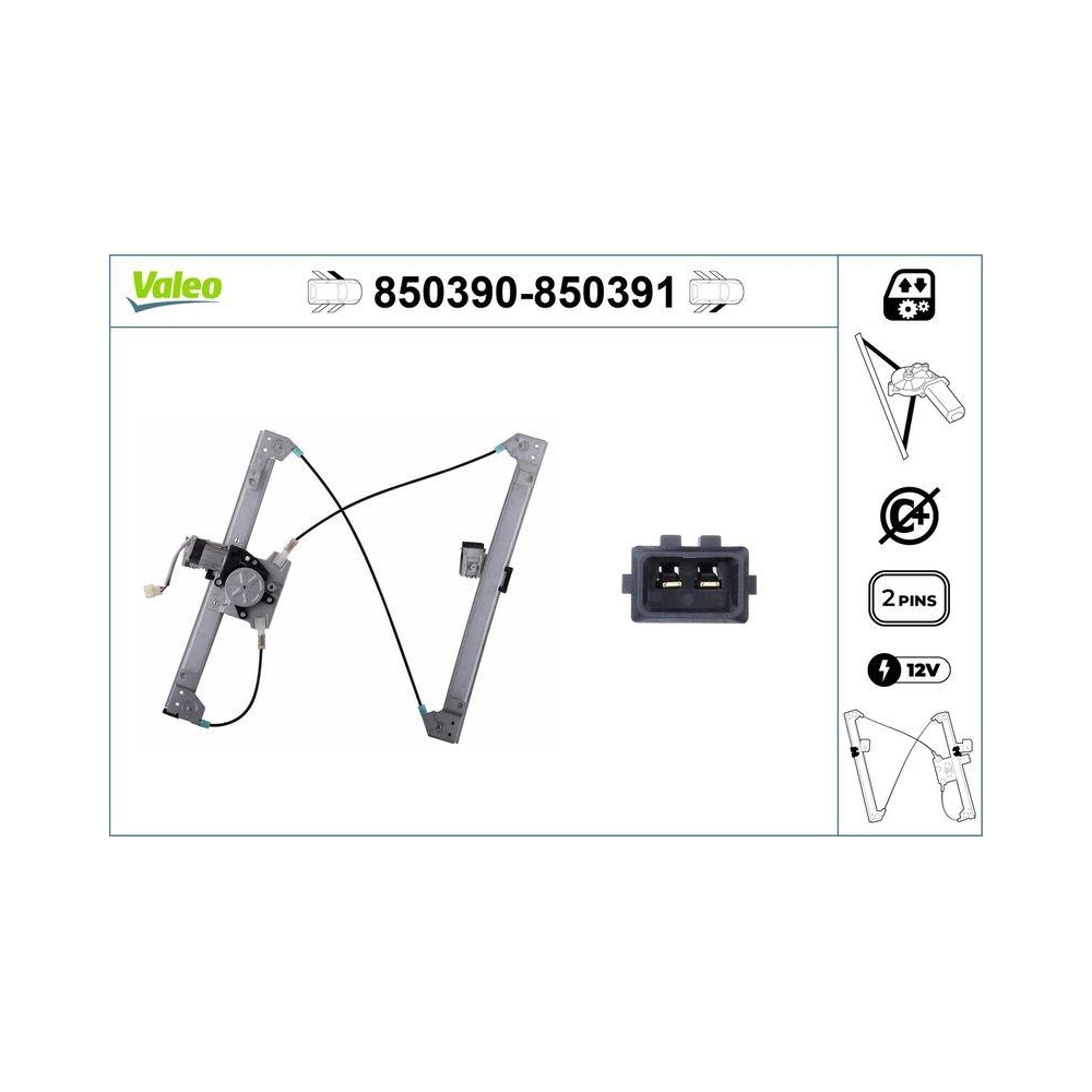Fensterheber VALEO 850390 für AUDI SEAT SKODA VW, vorne links