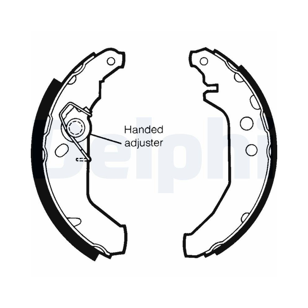 DELPHI LS1435 Bremsbackensatz für FORD, Hinterachse