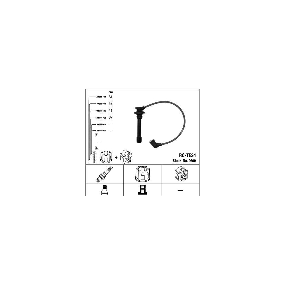 Zündleitungssatz NGK 9609 für TOYOTA LEXUS