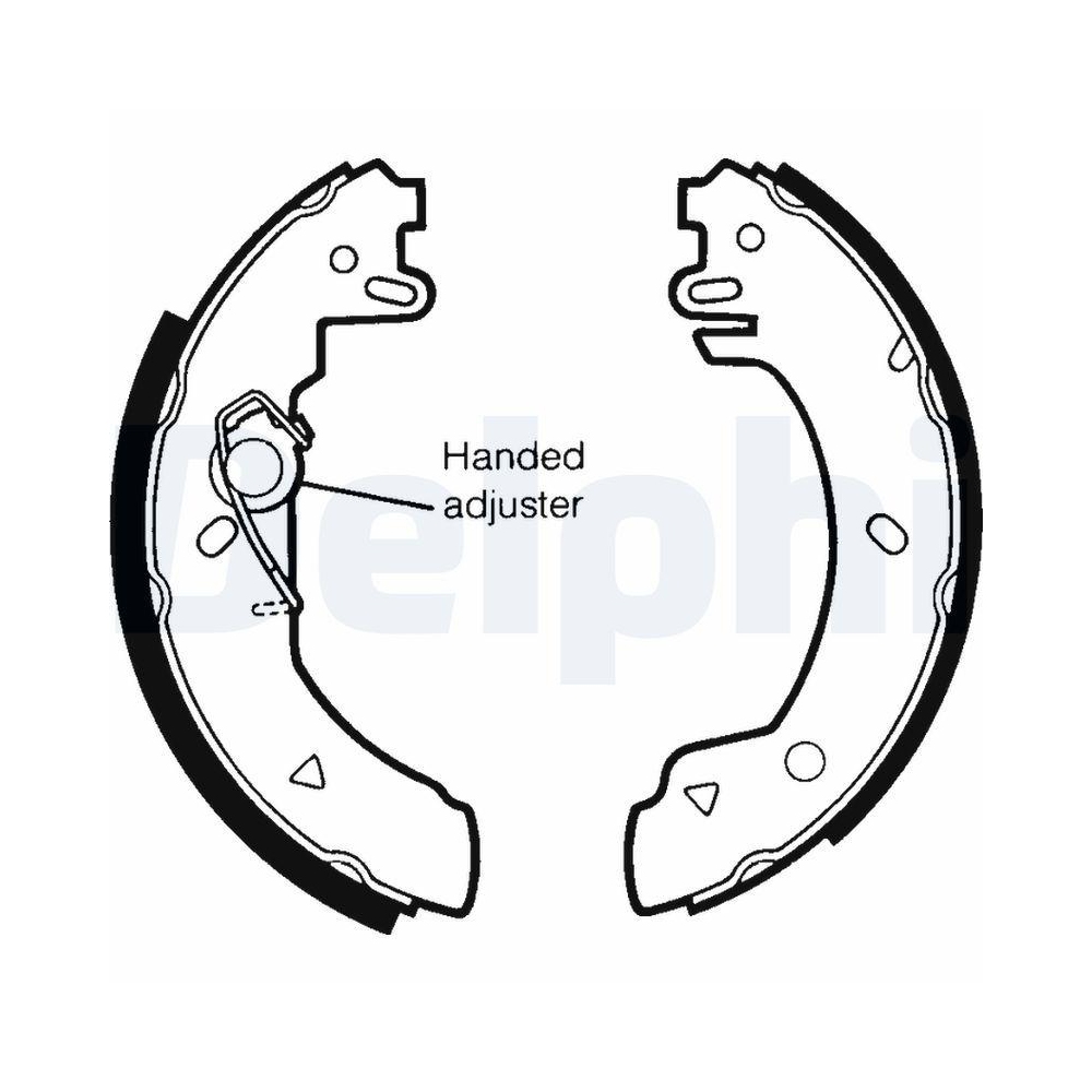 Bremsbackensatz DELPHI LS1436 für FORD, Hinterachse