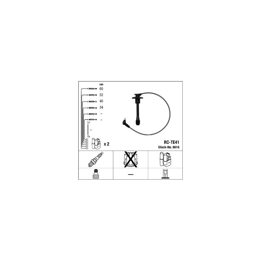 Z&uuml;ndleitungssatz NGK 9616 f&uuml;r TOYOTA LEXUS