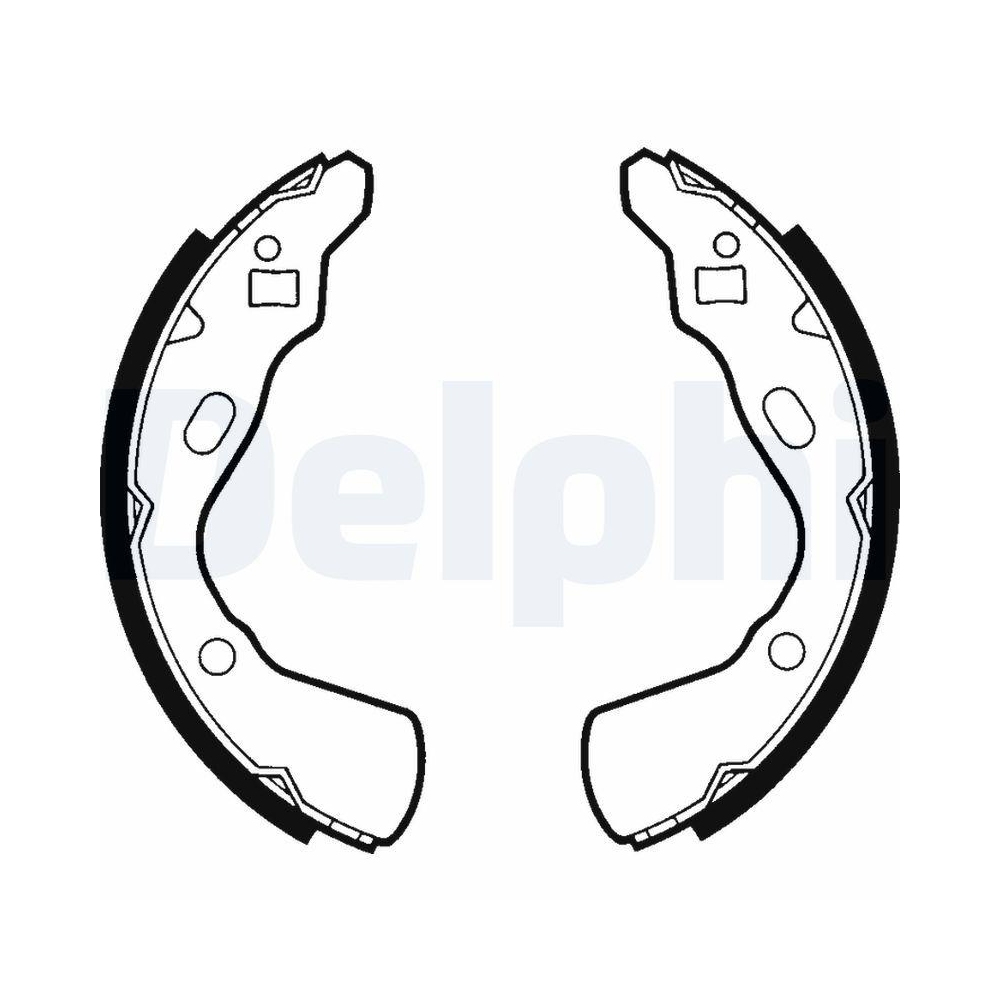DELPHI LS1437 Bremsbackensatz f&uuml;r MAZDA KIA, Hinterachse