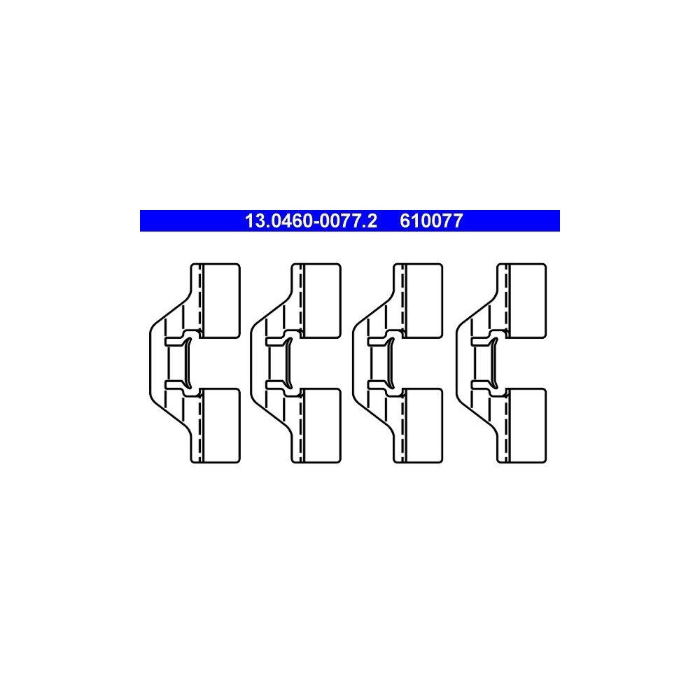 Zubeh&ouml;rsatz, Scheibenbremsbelag ATE 13.0460-0077.2 f&uuml;r, Hinterachse