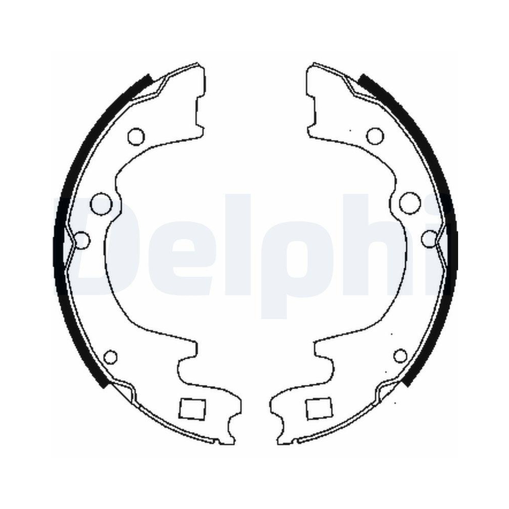 DELPHI LS1477 Bremsbackensatz f&uuml;r MAZDA HYUNDAI KIA, Hinterachse