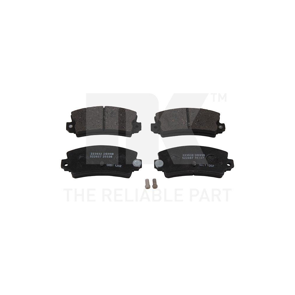 Bremsbelagsatz, Scheibenbremse NK 223932 f&uuml;r RENAULT TALBOT ALPINE, Hinterachse