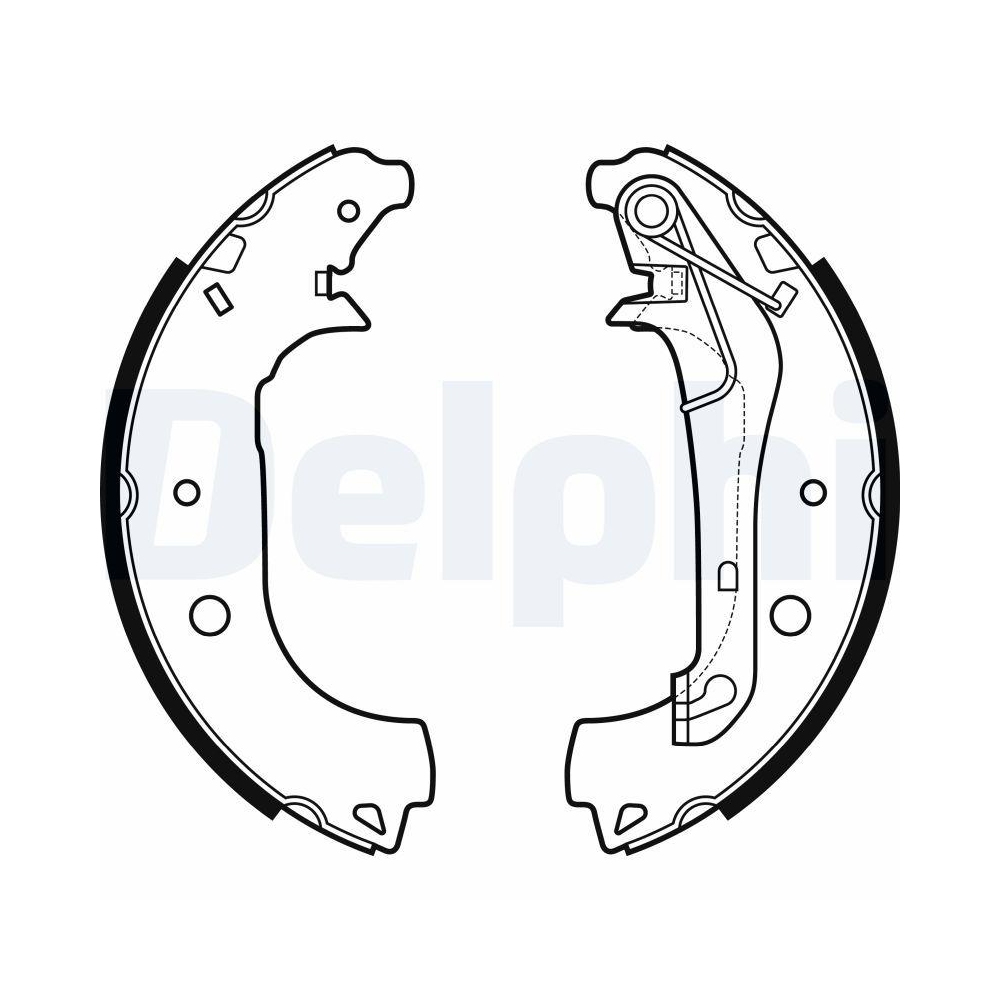 DELPHI LS2157 Bremsbackensatz für FORD, Hinterachse