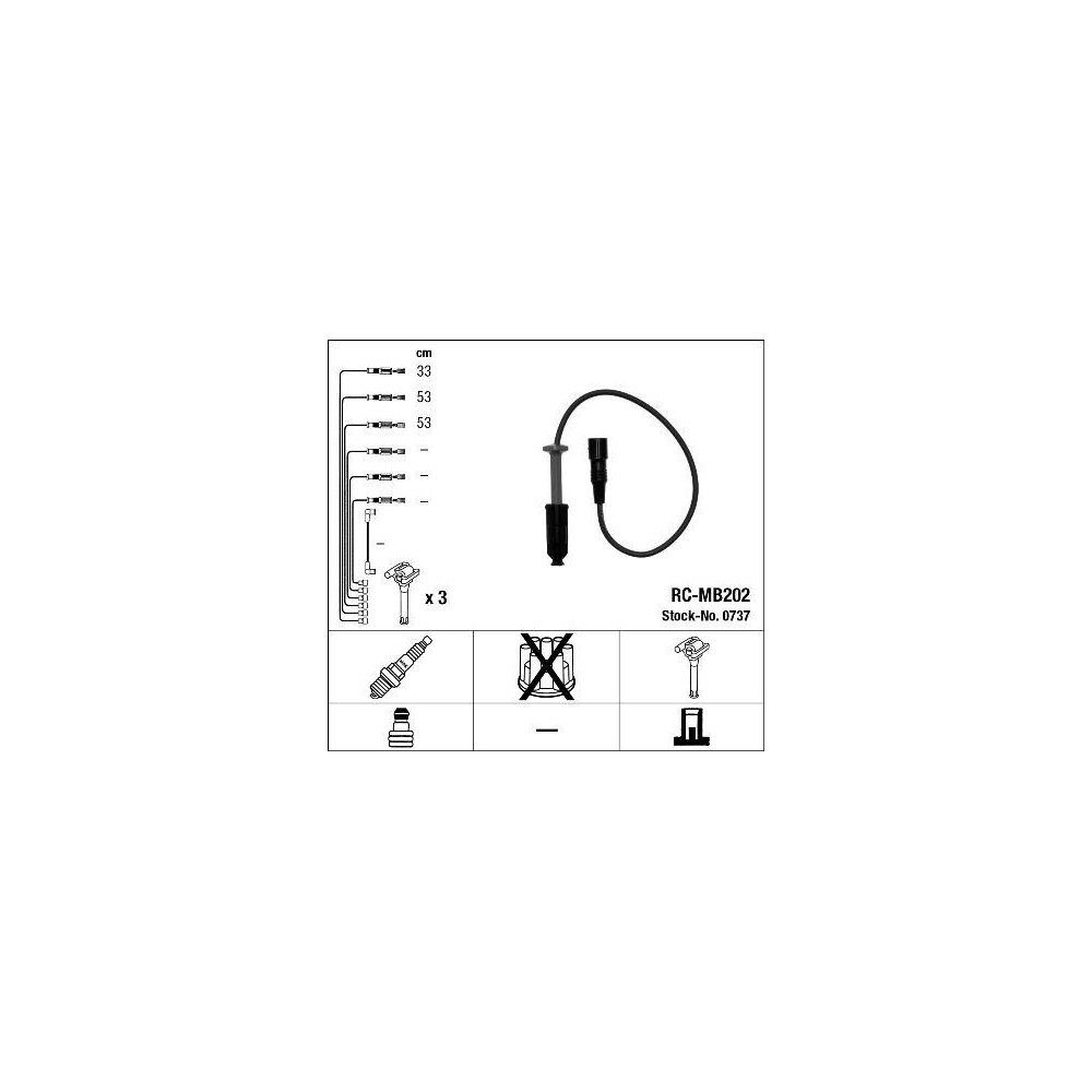 Zündleitungssatz NGK 0737 für