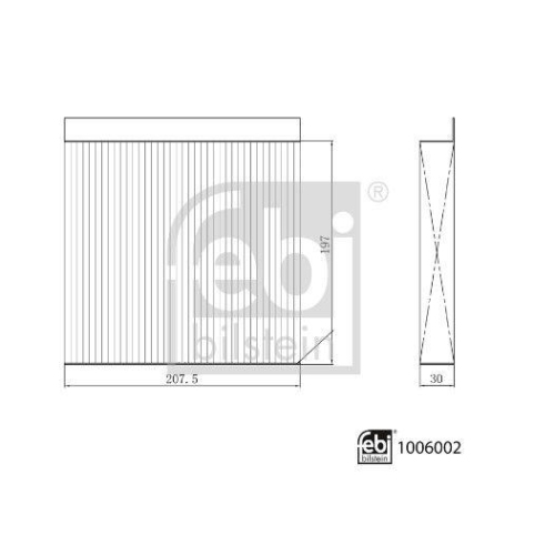 FEBI BILSTEIN 1006002 Filter, Innenraumluft f&uuml;r MG ROEWE (SAIC)