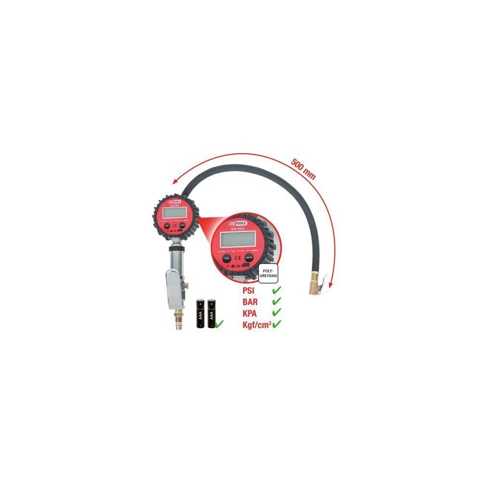 Druckluftreifenprüfer/-füller KS TOOLS 515.1970 für