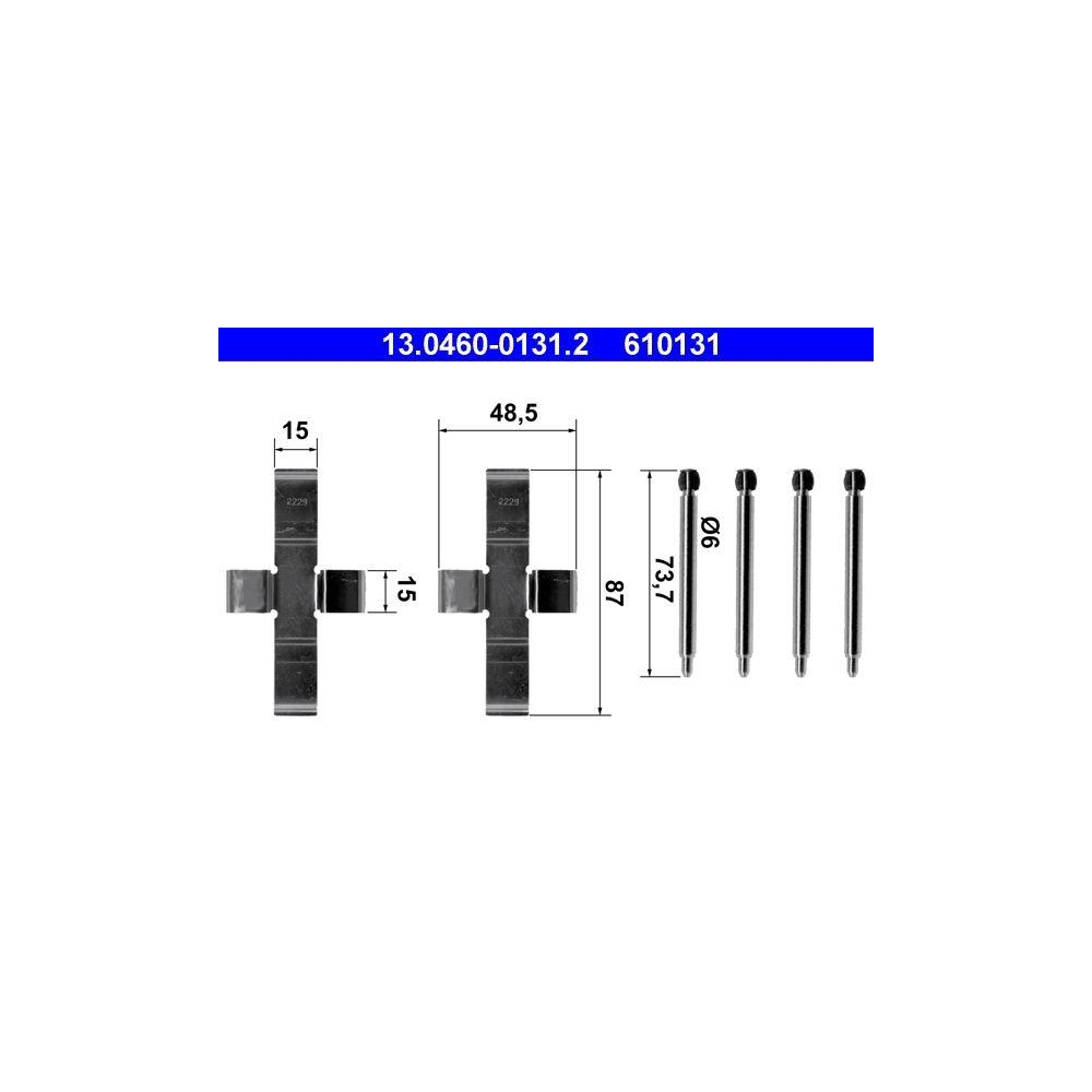 Zubeh&ouml;rsatz, Scheibenbremsbelag ATE 13.0460-0131.2 f&uuml;r MERCEDES-BENZ