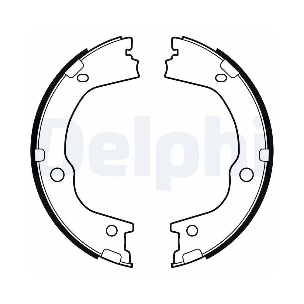 Bremsbackensatz, Feststellbremse DELPHI LS2159 für SSANGYONG HYUNDAI KIA