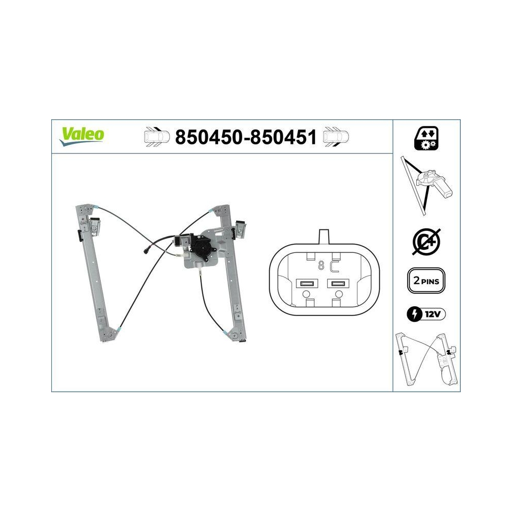 Fensterheber VALEO 850450 für VW, vorne links