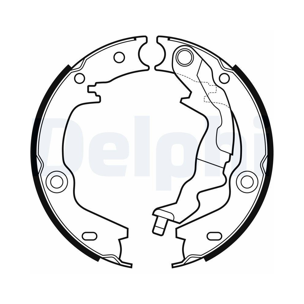 DELPHI LS2161 Bremsbackensatz, Feststellbremse für KIA, Hinterachse