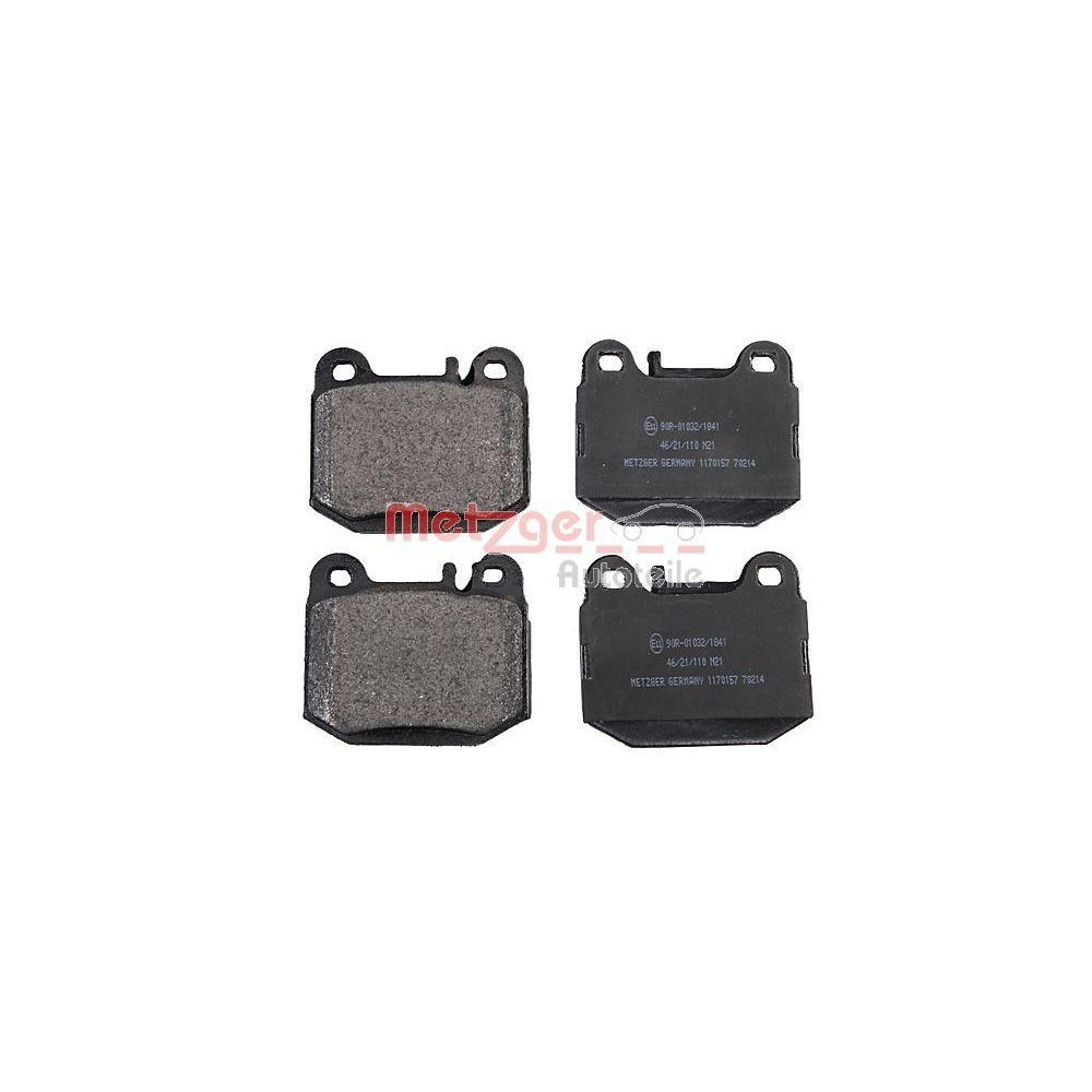 Bremsbelagsatz, Scheibenbremse METZGER 1170157 f&uuml;r MERCEDES-BENZ, Hinterachse