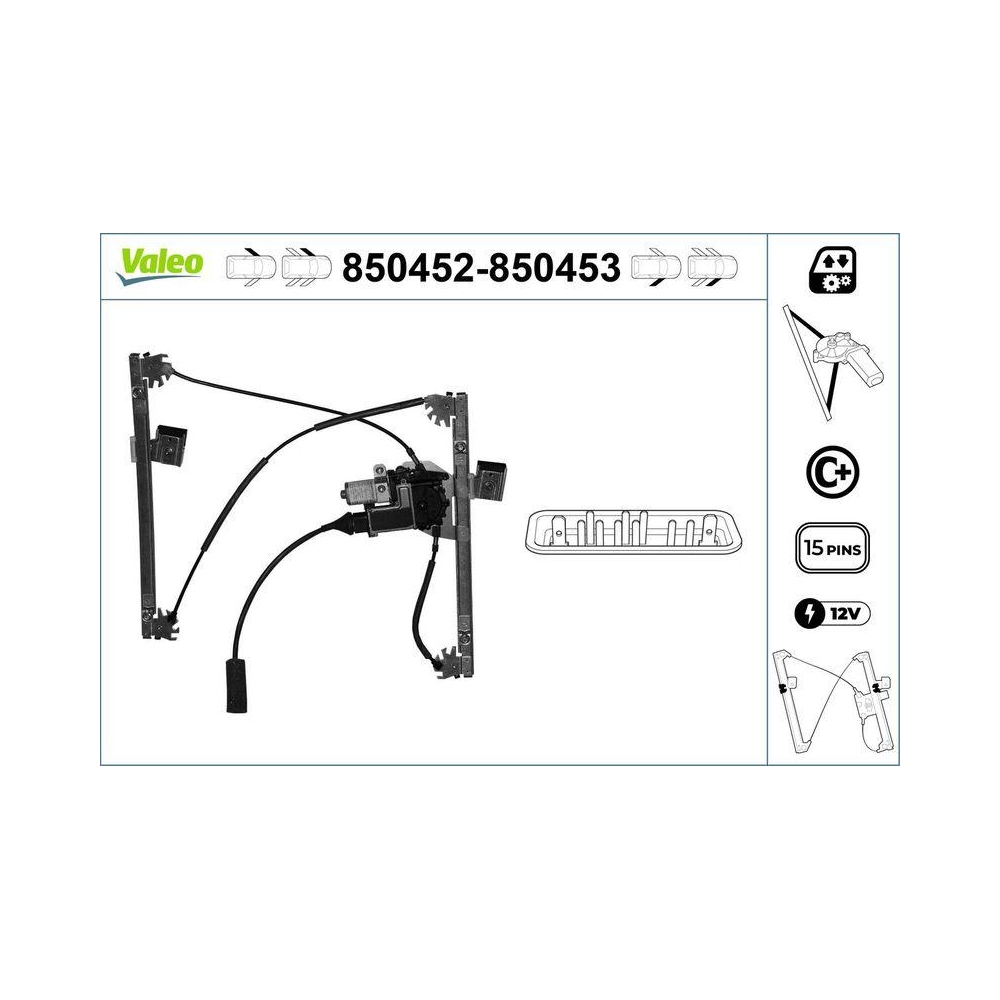 Fensterheber VALEO 850452 für VW, vorne links