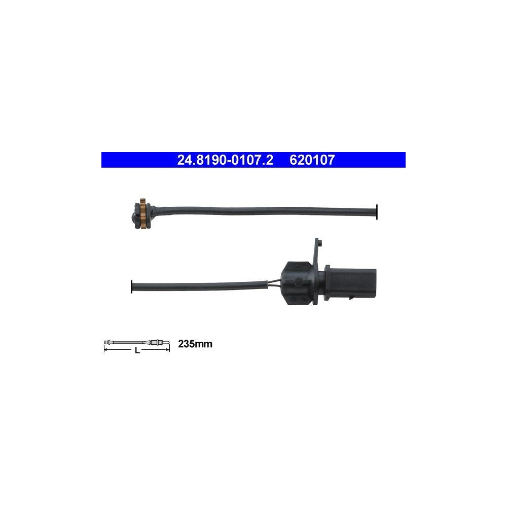Warnkontakt, Bremsbelagverschlei&szlig; ATE 24.8190-0107.2 f&uuml;r VAG, Vorderachse