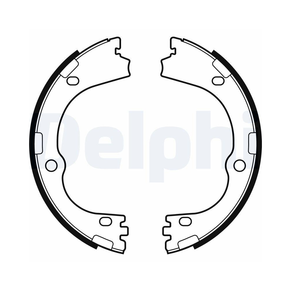 DELPHI LS2166 Bremsbackensatz, Feststellbremse f&uuml;r HYUNDAI KIA, Hinterachse