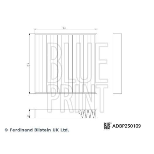 BLUE PRINT ADBP250109 Filter, Innenraumluft f&uuml;r SUZUKI TOYOTA MARUTI SUZUKI