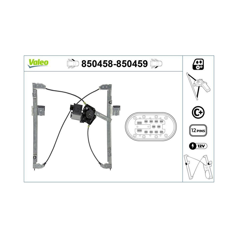 Fensterheber VALEO 850458 f&uuml;r VW, vorne links