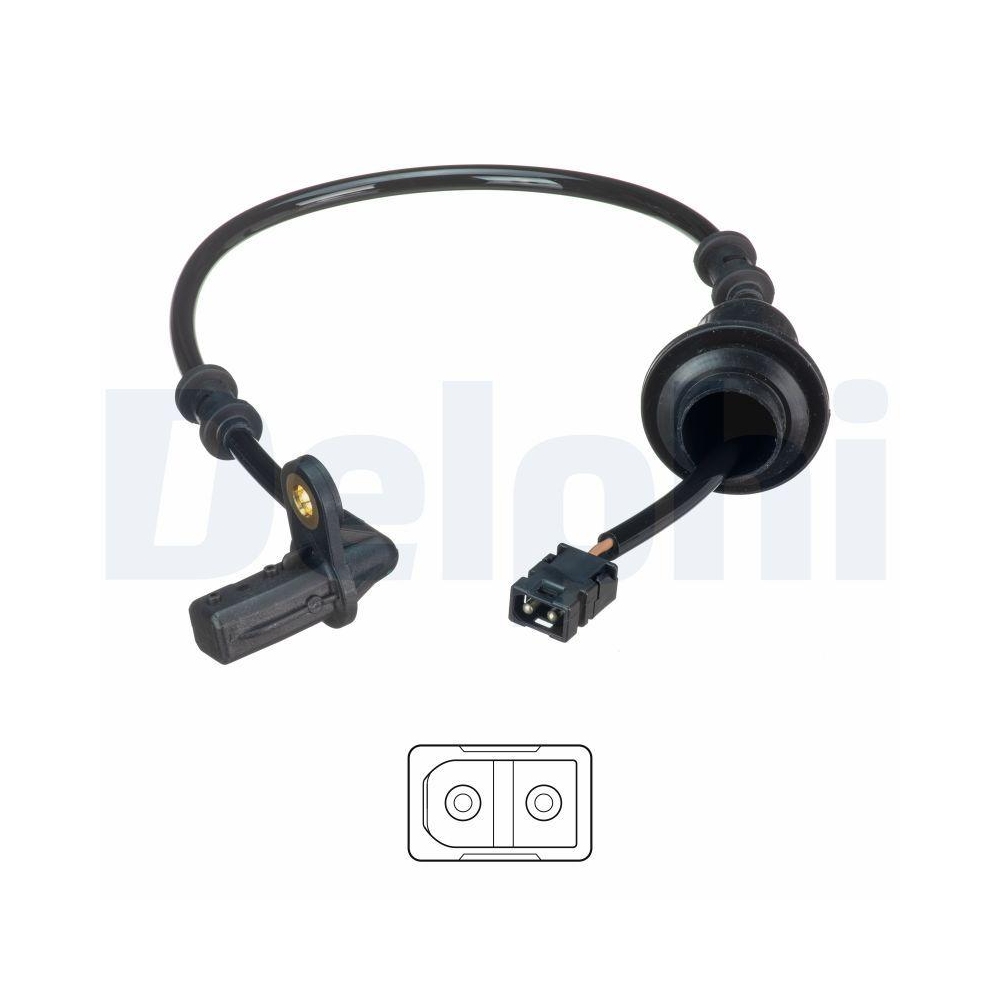 DELPHI SS20486 Sensor, Raddrehzahl f&uuml;r MERCEDES-BENZ, Hinterachse rechts