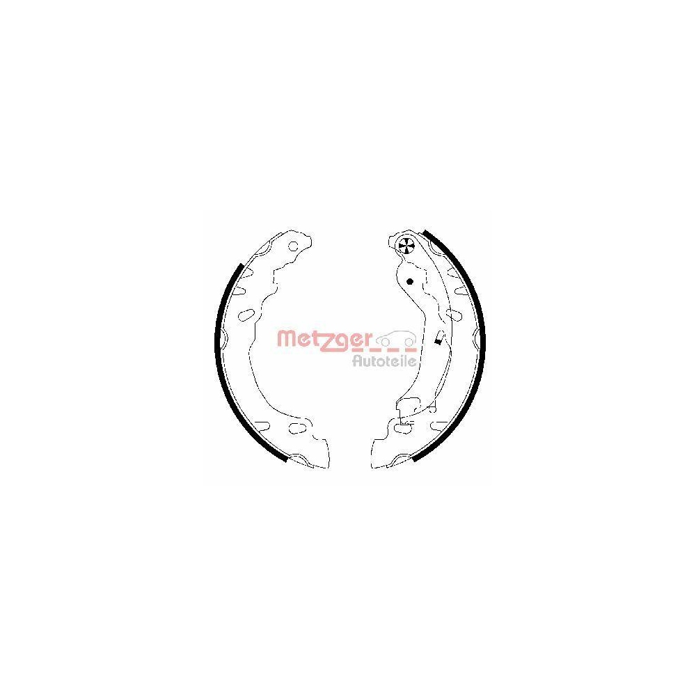 Bremsbackensatz METZGER MG 828 f&uuml;r FIAT, Hinterachse