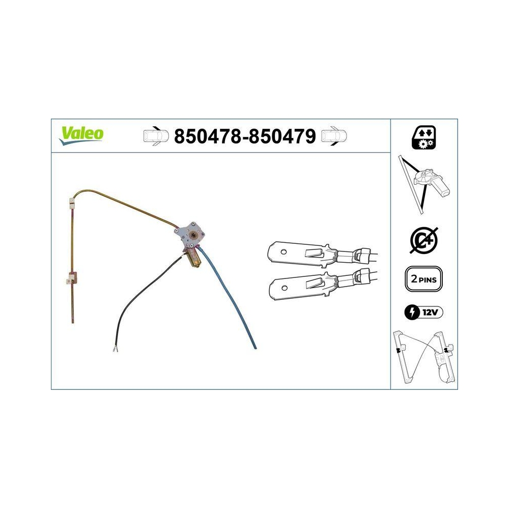 Fensterheber VALEO 850478 f&uuml;r IVECO, vorne links