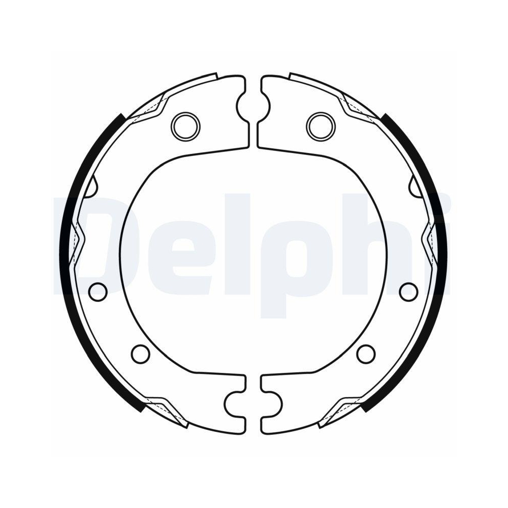 DELPHI LS2172 Bremsbackensatz für TOYOTA, Hinterachse