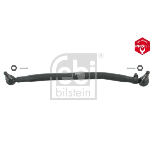 Febi Bilstein 24072 Lenkstange mit Kronenmuttern und Splinten, vom Lenkgetriebe zur 1. Vorderachse , 1 St&uuml;ck