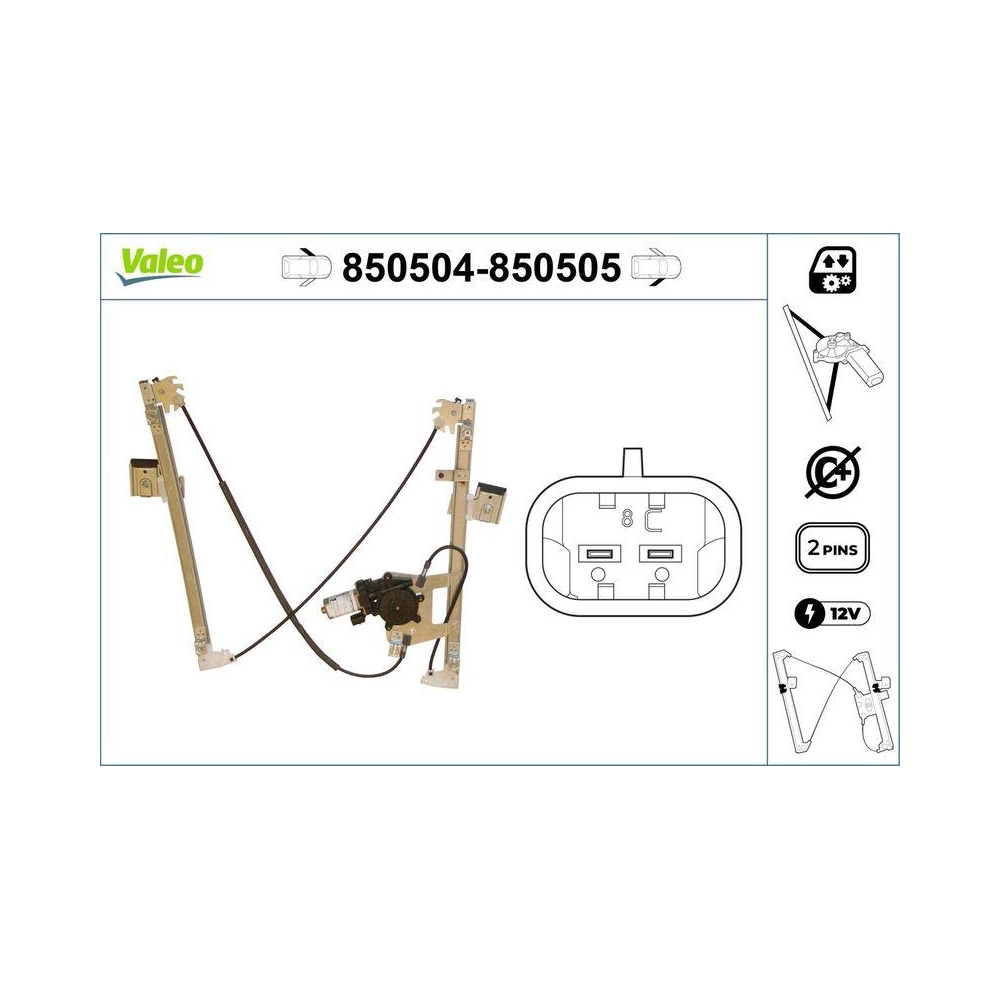Fensterheber VALEO 850504 für FORD, vorne links
