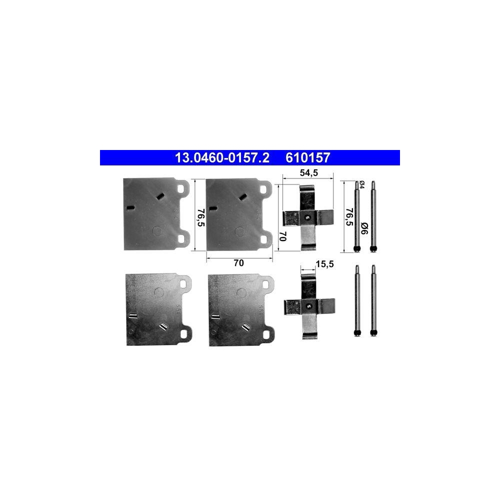 Zubeh&ouml;rsatz, Scheibenbremsbelag ATE 13.0460-0157.2 f&uuml;r, Vorderachse
