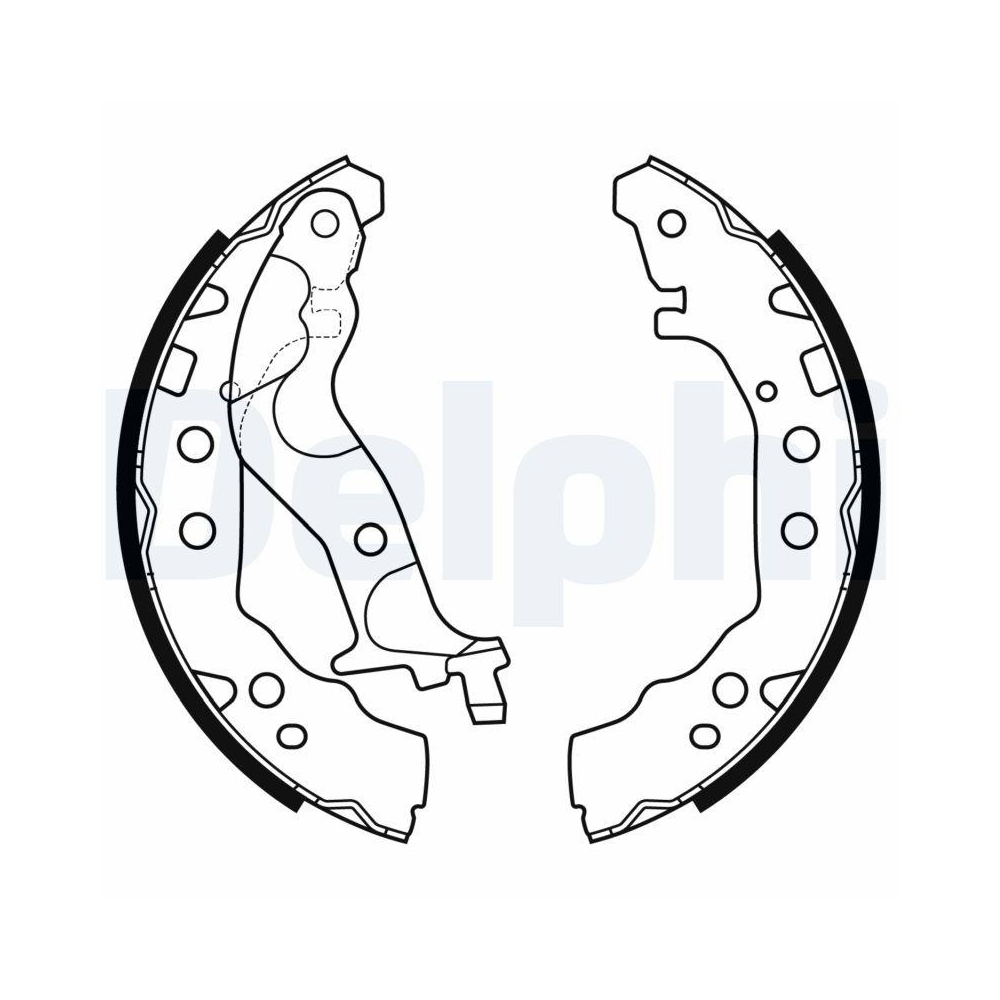 DELPHI LS2175 Bremsbackensatz f&uuml;r TOYOTA, Hinterachse