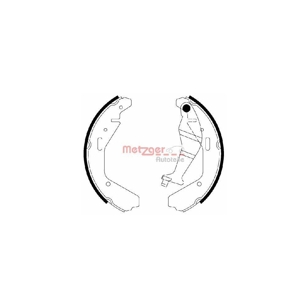 Bremsbackensatz METZGER MG 829 für OPEL SUZUKI GENERAL MOTORS, Hinterachse