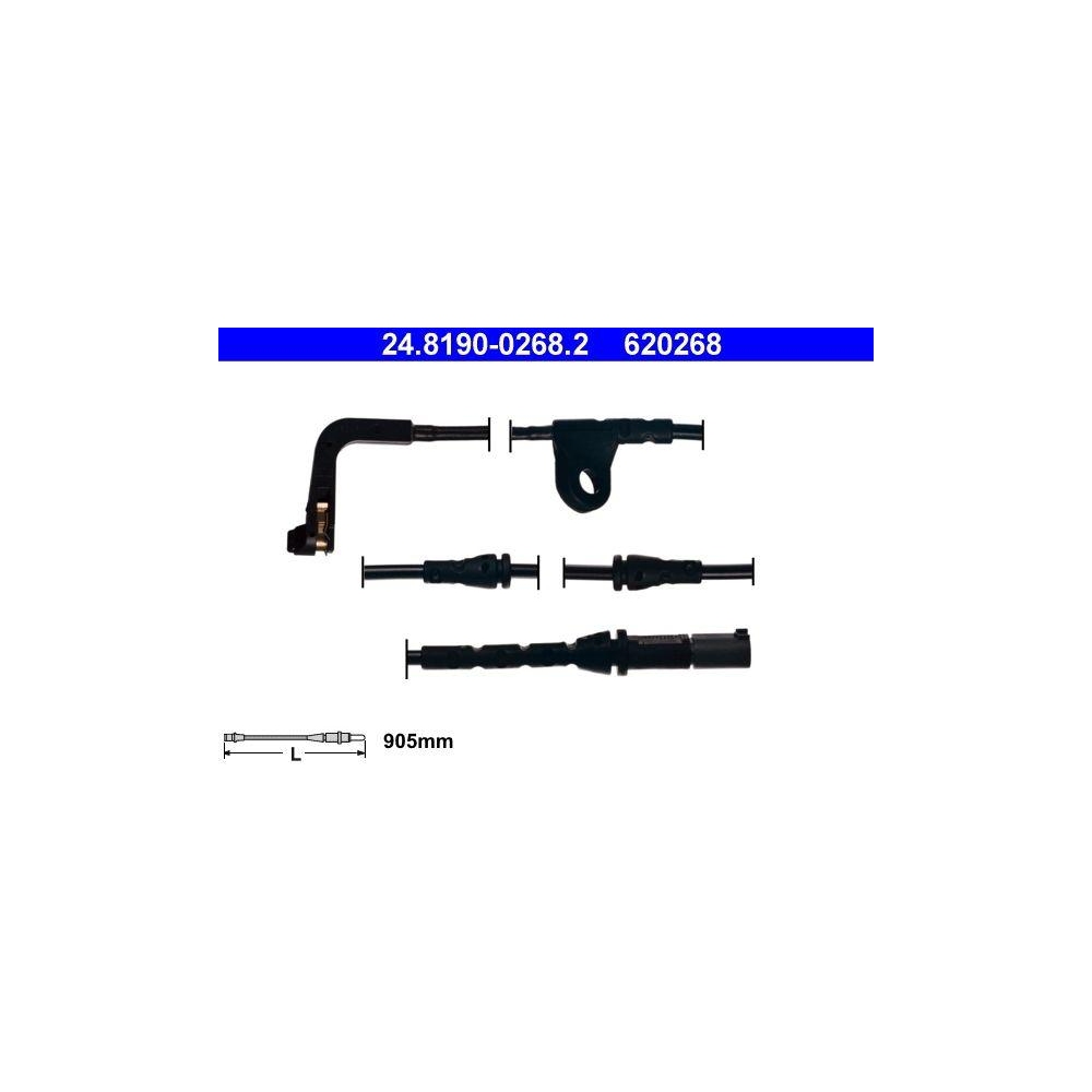 Warnkontakt, Bremsbelagverschlei&szlig; ATE 24.8190-0268.2 f&uuml;r BMW, Vorderachse links
