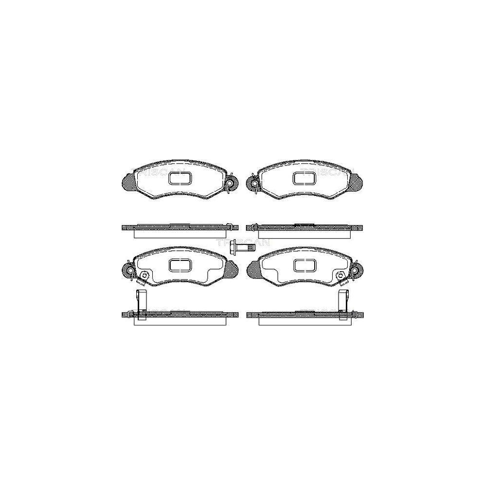 Bremsbelagsatz, Scheibenbremse TRISCAN 8110 69008 f&uuml;r SUBARU SUZUKI, Vorderachse