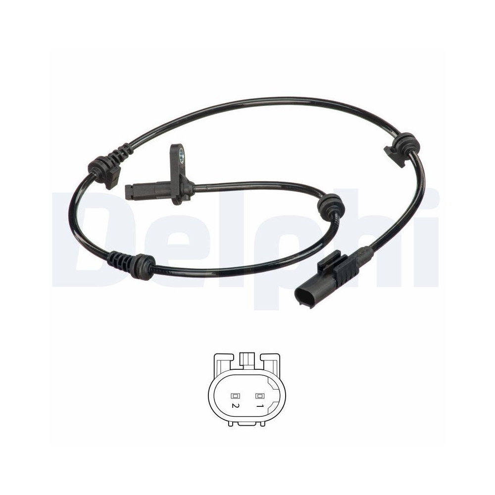 Sensor, Raddrehzahl DELPHI SS20552 für MERCEDES-BENZ, Vorderachse