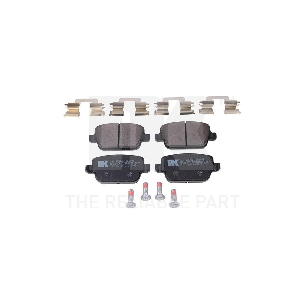Bremsbelagsatz, Scheibenbremse NK 222567 f&uuml;r FORD VOLVO LAND ROVER, Hinterachse