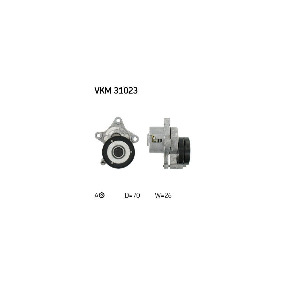 Riemenspanner, Keilrippenriemen SKF VKM 31023 f&uuml;r AUDI SEAT SKODA VW, oben