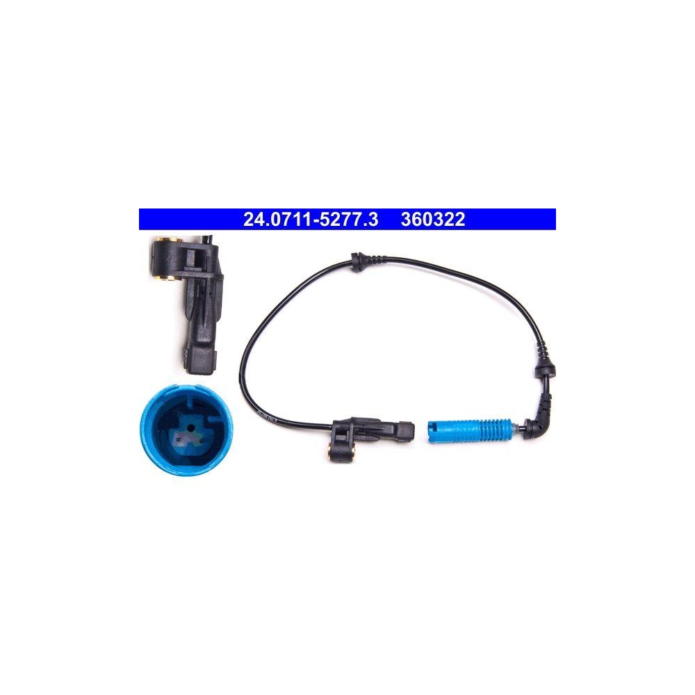 Sensor, Raddrehzahl ATE 24.0711-5277.3 f&uuml;r BMW, Vorderachse links