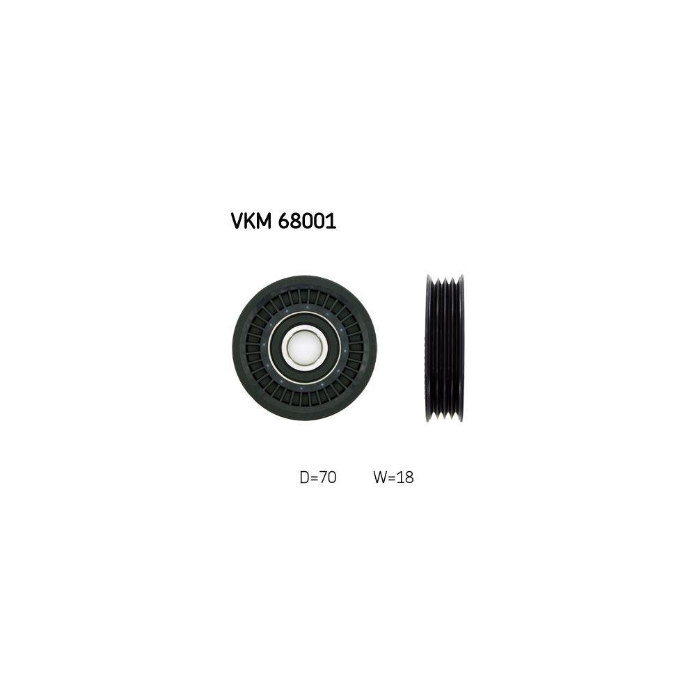 Umlenk-/F&uuml;hrungsrolle, Keilrippenriemen SKF VKM 68001 f&uuml;r SUBARU